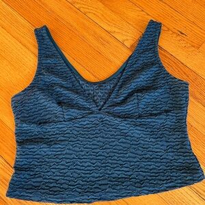 Textured Blue Top